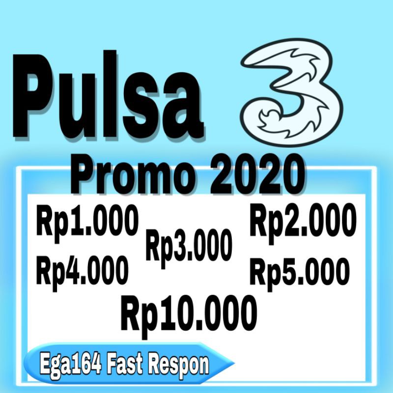 pulsa tri murah 1k 5k 10k 1000 5000