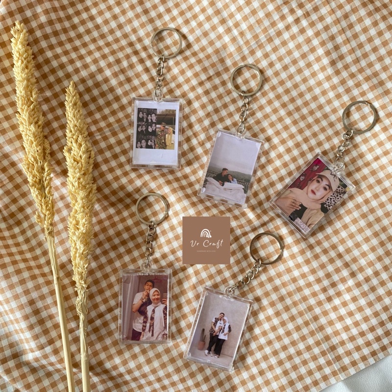 Gantungan kunci foto dua sisi / Ganci foto custom / Keychain custom