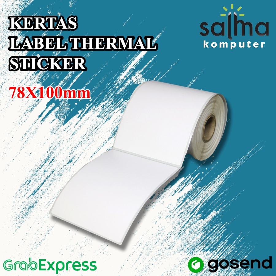 

KERTAS STICKER LABEL PRINTER BARCODE 78 X 100 78x100 DIRECT THERMAL