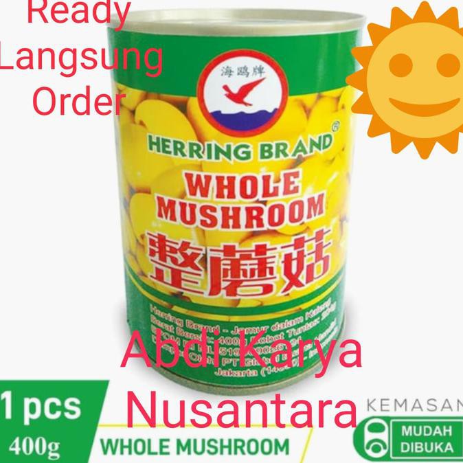 

Big Sale Jamur Kancing HERRING BRAND Whole Mushroom Dalam Kaleng 400Gr , 400 g Diskon