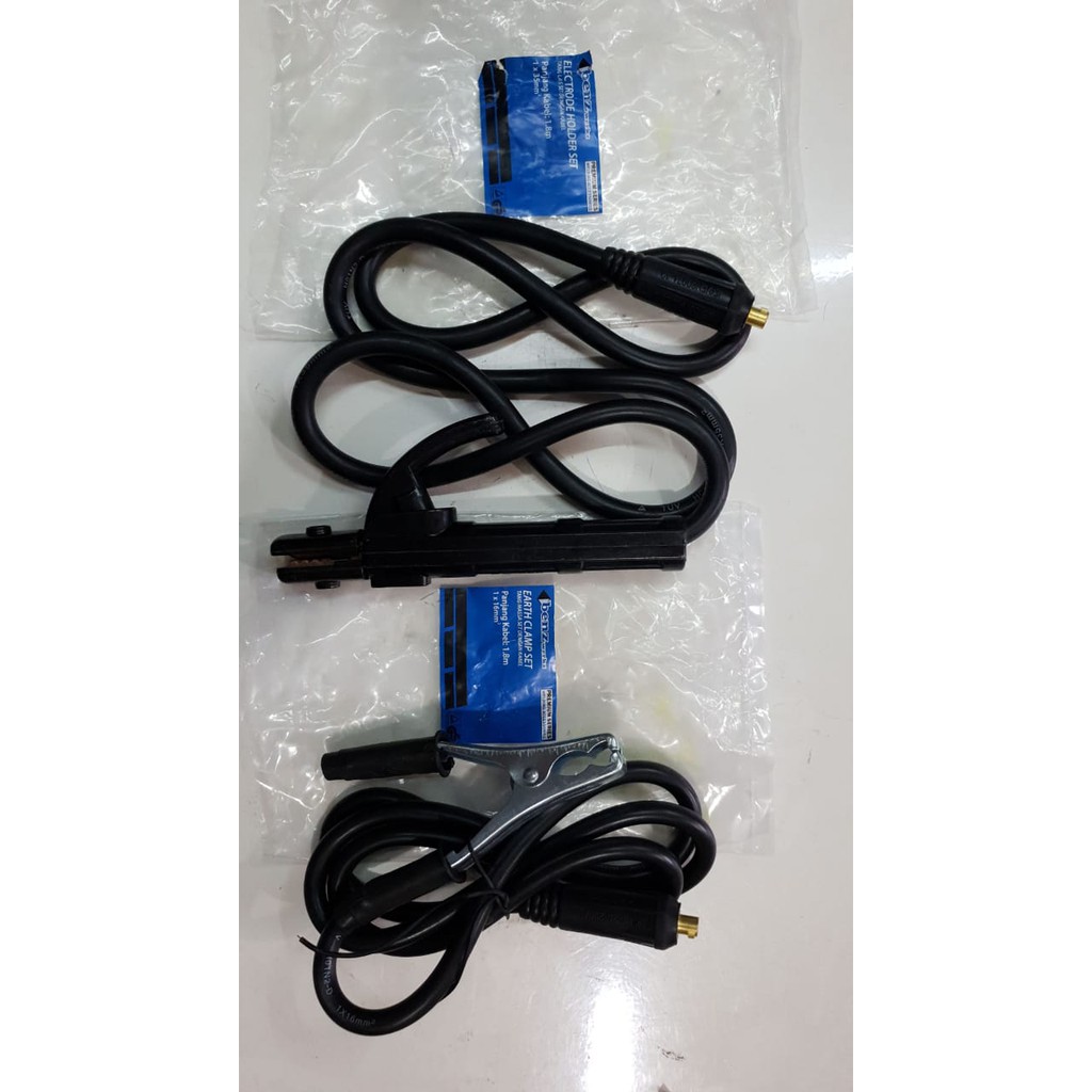 BENZ PAKET SET Tang Las Massa Kabel 1.8 Meter Stang Listrik 200 mma