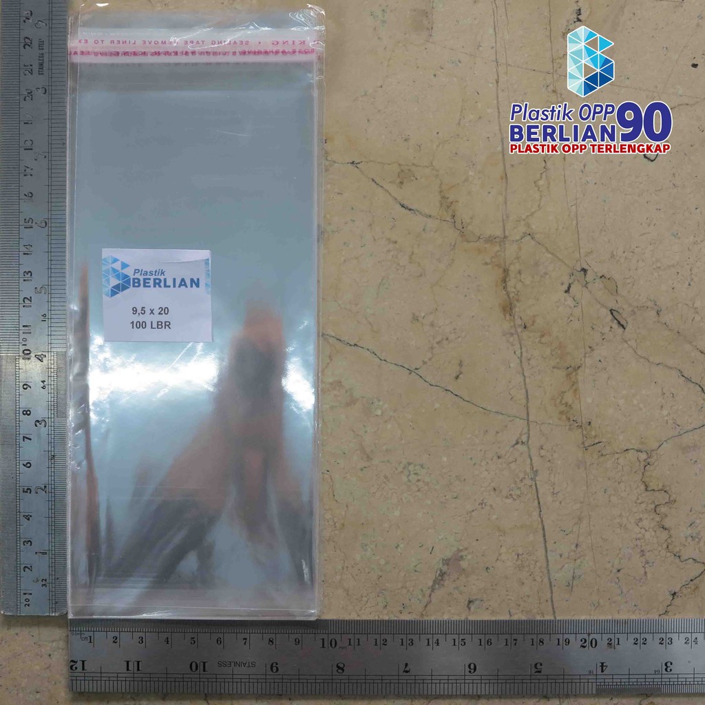 

Plastik OPP 9,5 X 20 CM 18 MIC 100LBR Lem atau Seal / Plastik Bening Opp Kemasan Bungkus aksesoris Termurah
