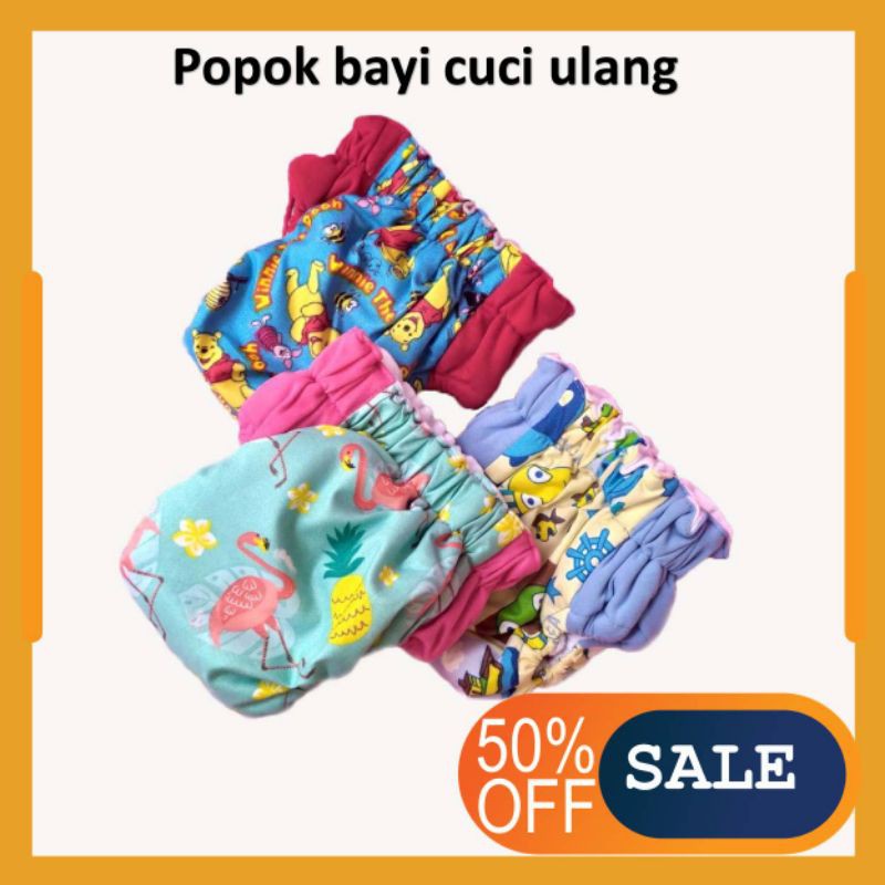 Popok Bayi Kain Clodi Cuci Ulang  Model Celana Murah  Anti Bocor