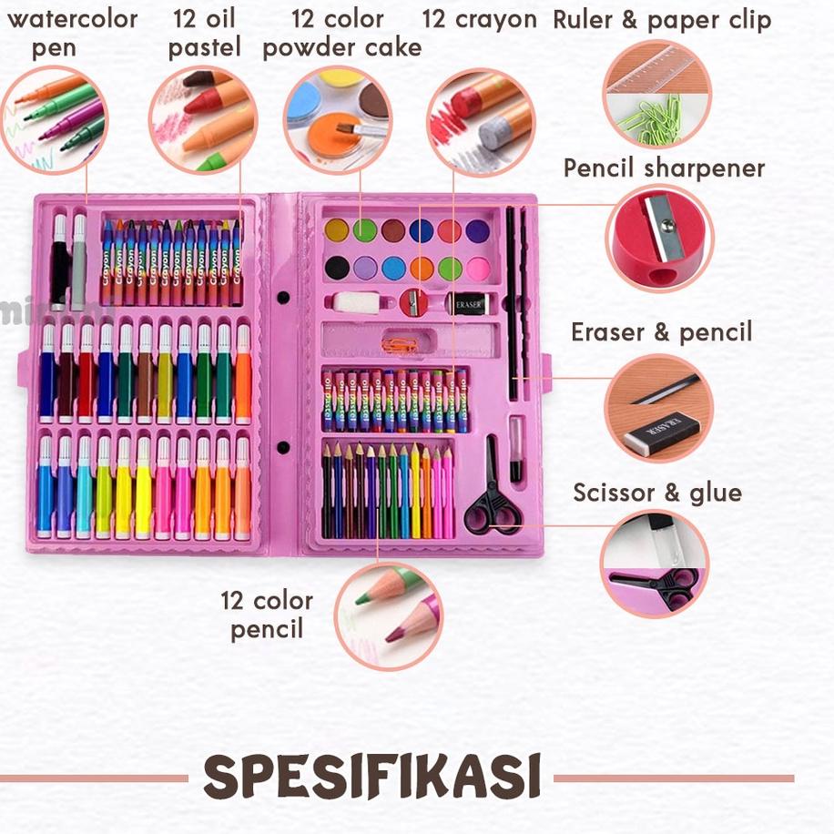 

Crayon Set Alat Menggambar Anak Oil Pastel Isi 86pcs Crayon Set Pensil Warna Gambar Alat Tulis & Lukis Melukis ATK MINIMI .,