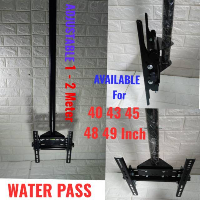 BRACKET TV GANTUNG 50 49 48 45 43 40&quot; Adjustable 2 Meter Water Pass