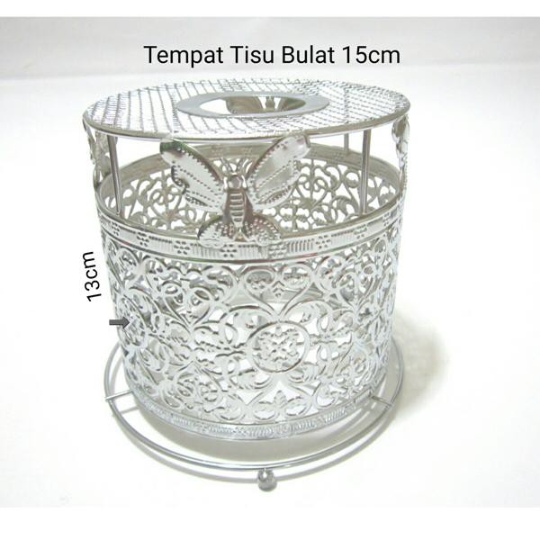 Tempat tisu tissue bulat Stainless