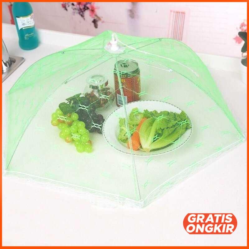 Tudung Saji Cover Penutup Makan Umbrella Food Cover 60cm FAN-08