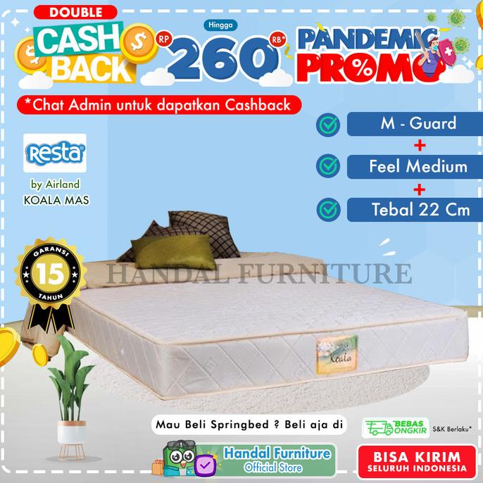 KASUR AIRLAND RESTA HANYA KASUR SPRING BED KOALA MASS 200X200 SPRING BED