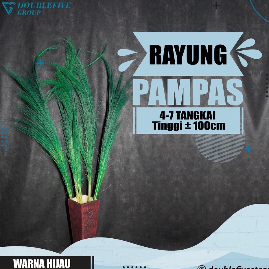 Rayung Home Decor Rayung Kering Panjang Rayung Natural Rayung Rustic Dekorasi Rayung Pampas - HIJAU