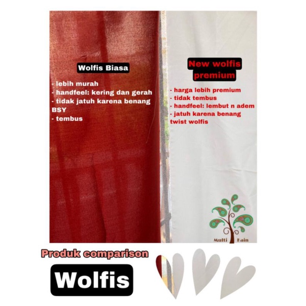 bahan multi kain wolfis wolpis woolpis woolpeach wolvis monalisa premium gamis tunik fashion