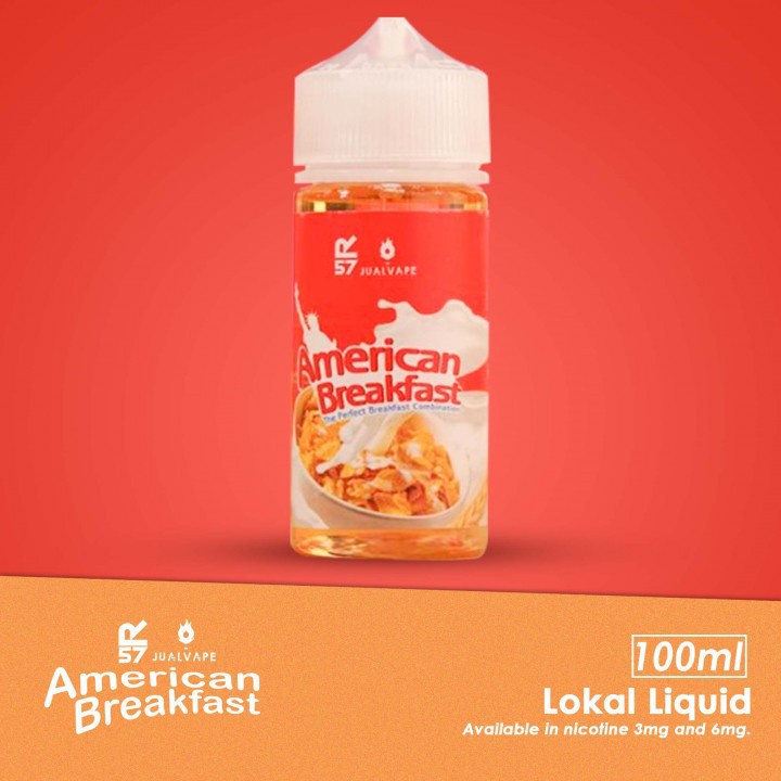 Liquid American Breakfast V1 100ML by R57 x Jualvape 100% Authentic