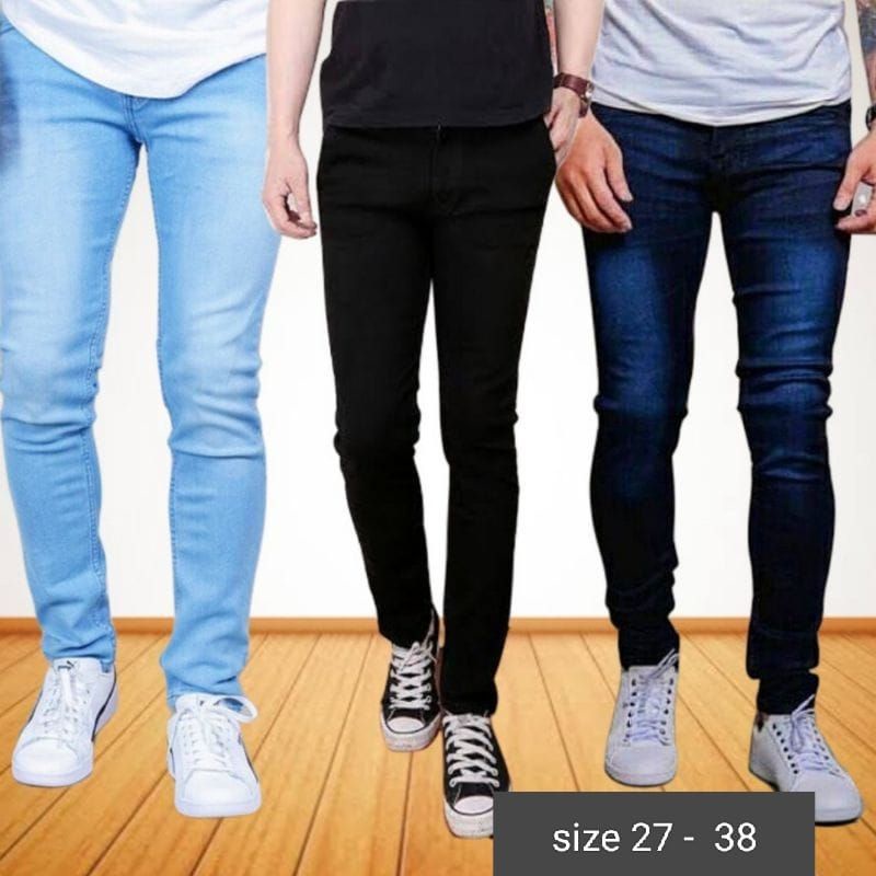 Celana Panjang Pria Celana Jeans Pria Slim Fit Bahan Streach Pensil Bagus Melar Ngaret Karet Adem Skinny cowo Panjang slimfit cowok Street melar