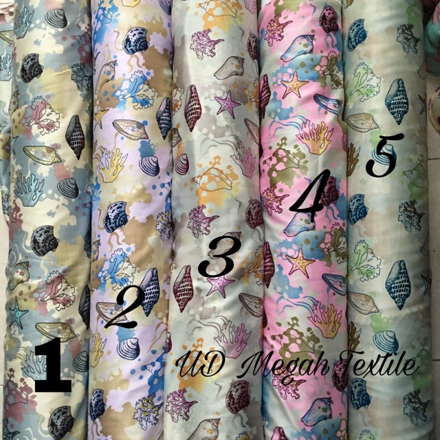 Terbaru Mx347 Kain Maxmara Prem Silk Motif Kerang Lb115 Halus Glowing Flowly Shopee Indonesia