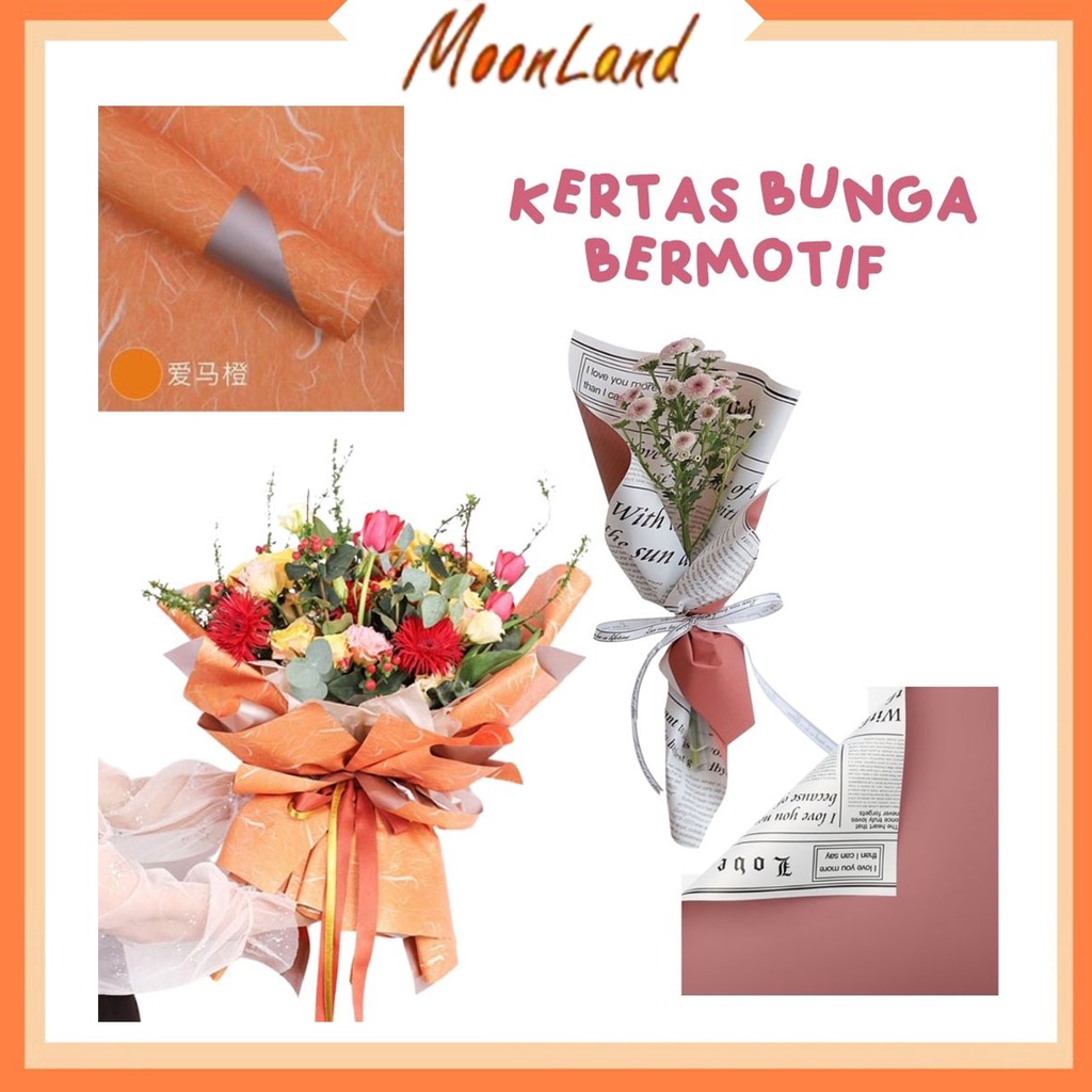 MoonLand Flower Wrapping / Kertas Bunga / Flower Paper Cellophane PASTEL DOFF / Matte (637-643)