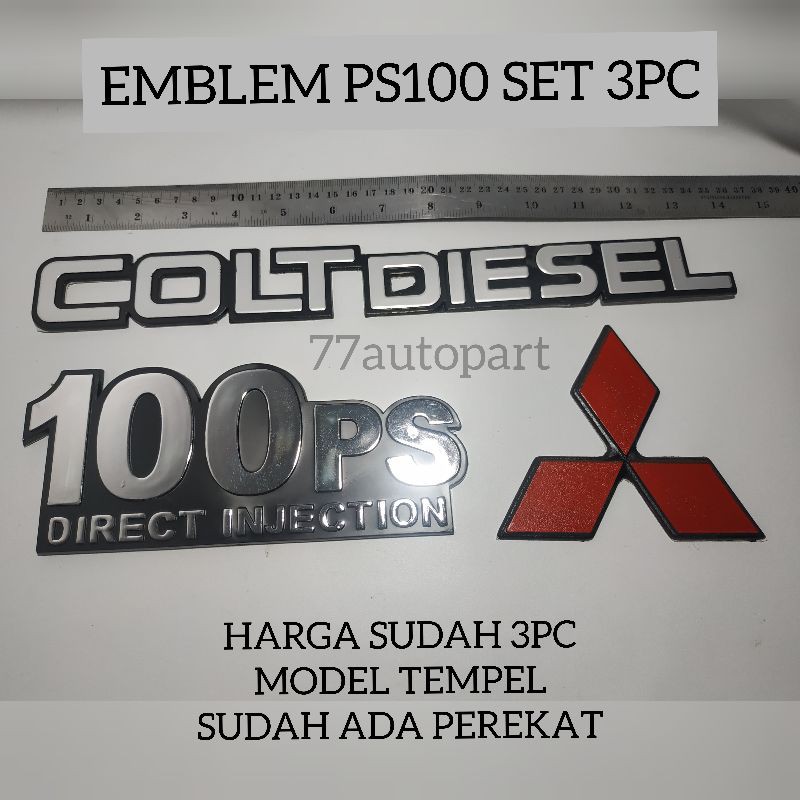 Emblem logo ps100 nekel colt diesel set 3pc