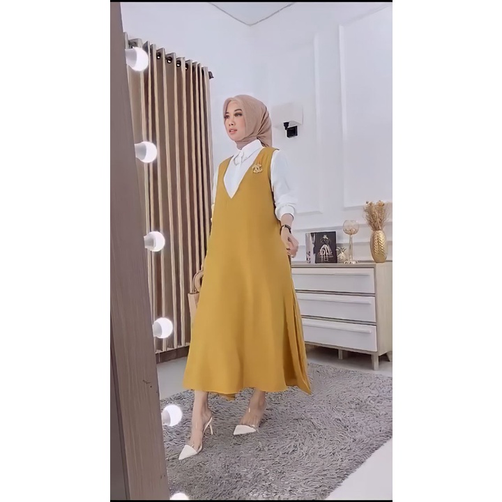 BISA COD || New Set Overal RIMSA || Setelan Kemeja Dan Dress || Setelan Dress Viral Kekinian