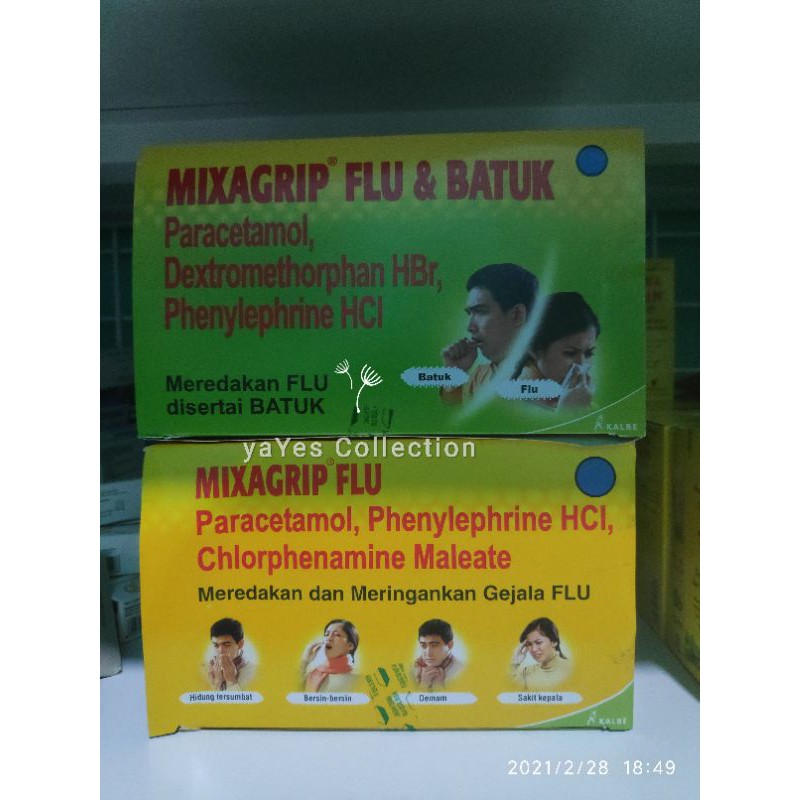 Mixagrip Flu &amp; Batuk 1kaplet 4 kapsul hidung tersumbat gejala flue demam sakit kepala batuk Tablet