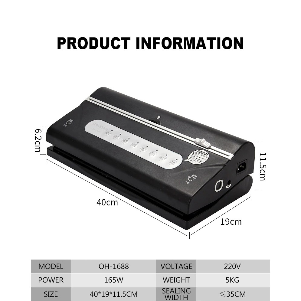 XinBaoLong QH-1688 Vacuum Sealer Komersial Vacum (Bisa Basah &amp; Tiup)