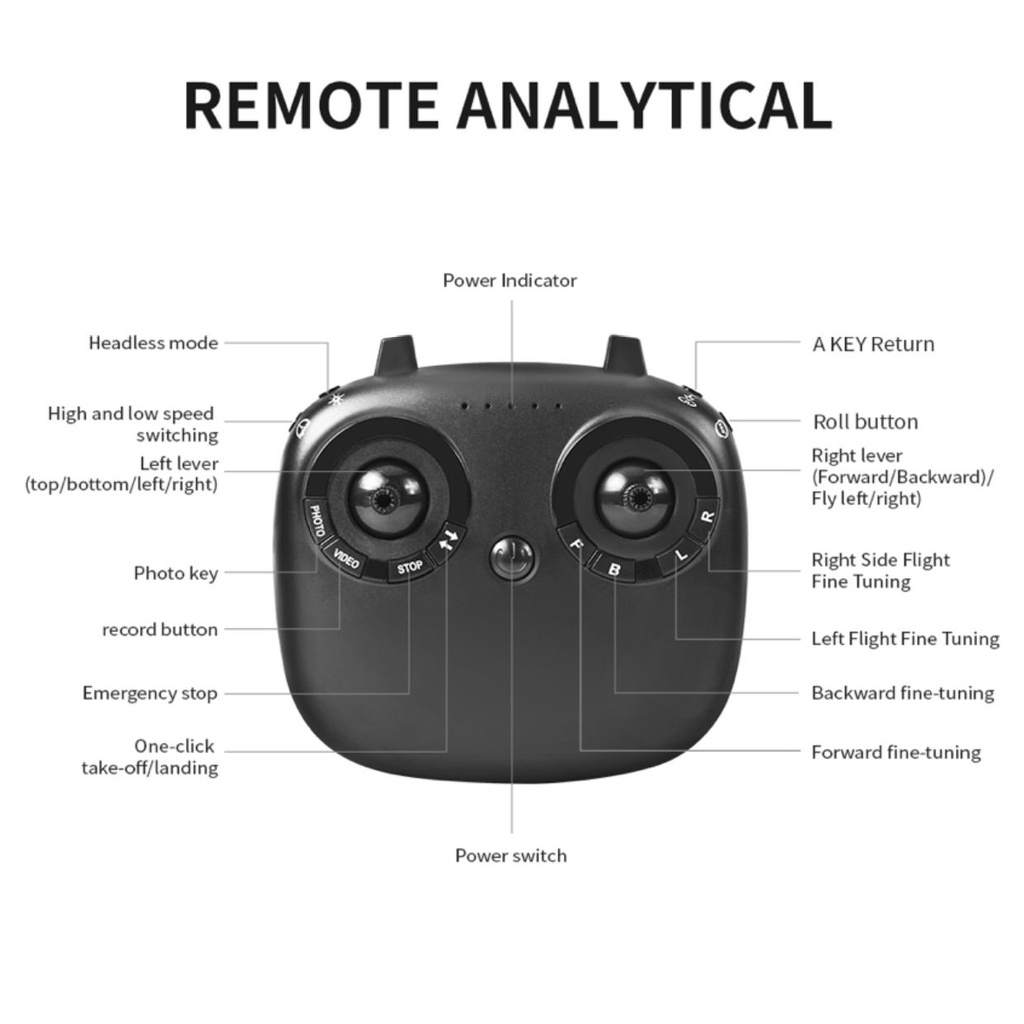 TXD - 8S - 4K The phone controls the drone Version Dual AntiShake Self-Stabilized - A KEY Return