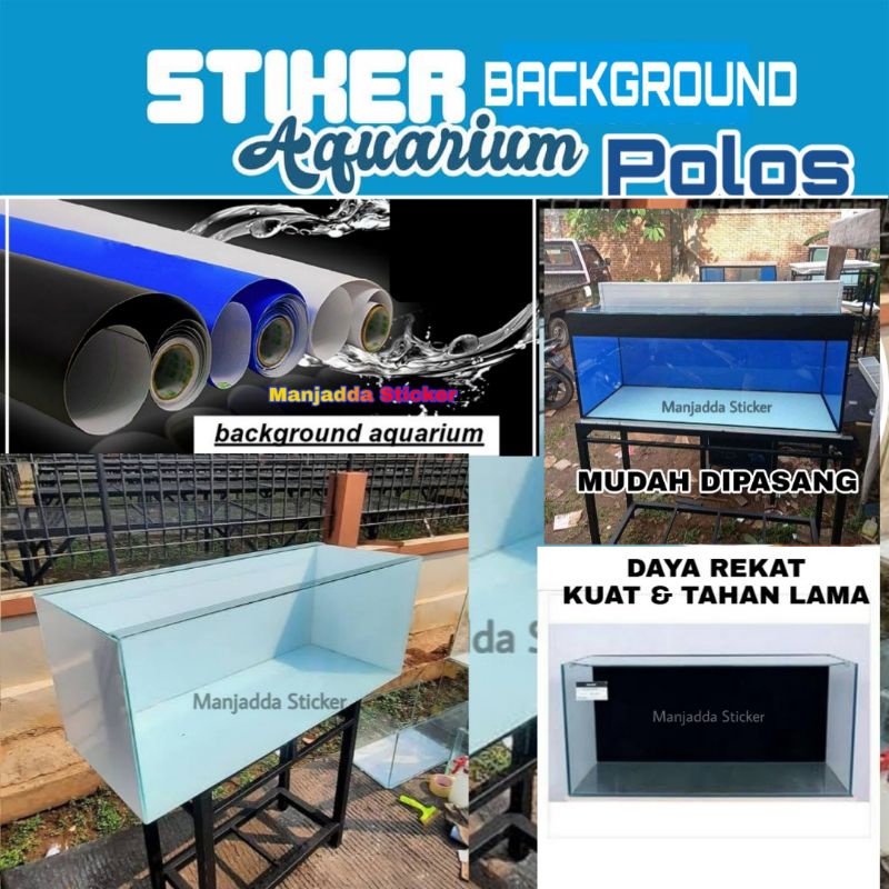 STIKER SKOTLET KHUSUS BACKGROUND AKUARIUM HITAM DOFF / STIKER AQUARIUM HITAM DOFF 25CM X 45CM