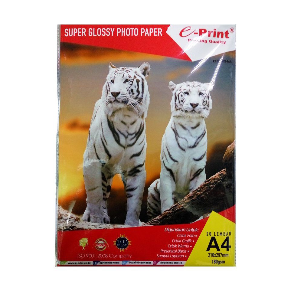 

Kertas Super Glossy Photo Paper A4 180gsm