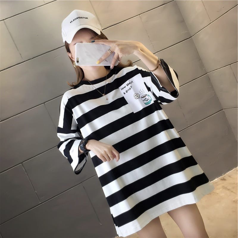 OVERSIZED TEE GARIS ZEBRA IMPORT KATUN TEBAL / OVERSIZED TEE 10 MOTIF