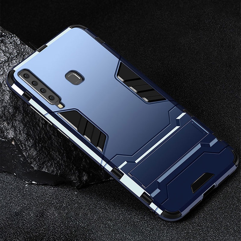 Casing Hard Case Armor Robot Bahan PC + Silikon Slim Anti Knock Untuk Samsung Galaxy A9 2018 A9 2018