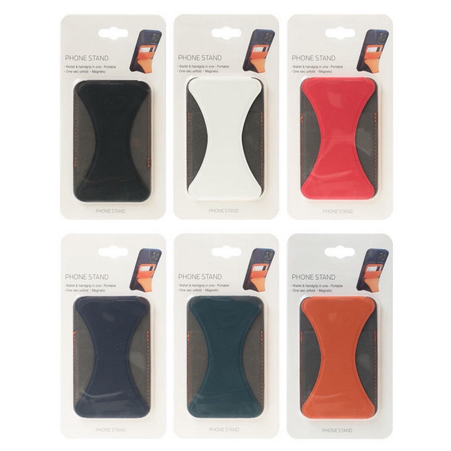 CS001 Phone Holder Hp Magnetic 3 In 1 Sticky Card Holder Sticker Folding Tempat Kartu Handphone S1160