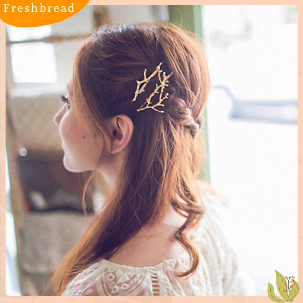 [Fresh] 1Pc Jepit Rambut Bobby Pin Gaya Vintage Bahan Kayu untuk Wanita