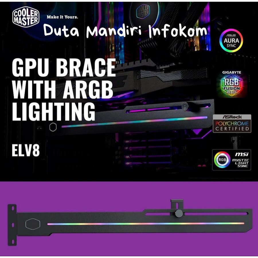 Cooler Master ELV8 VGA Holder - GPU Brace with ARGB LIGHTING