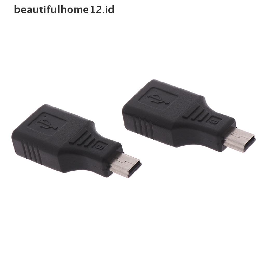 【beautifulhome12.id】 USB 2.0 female to mini usb male plug otg host adapter converter connector .