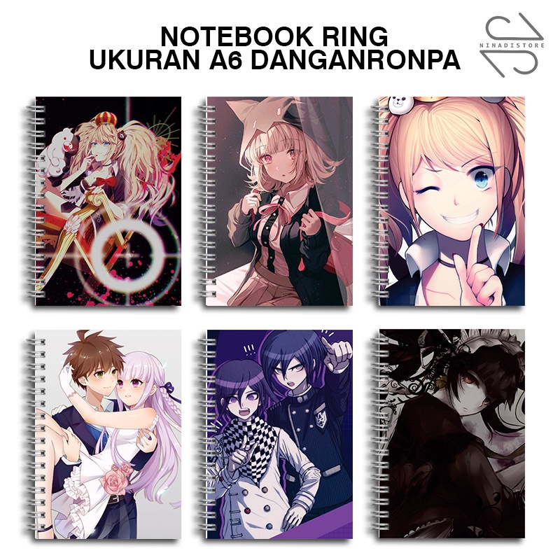 

(BELI 6 GRATIS 1)Buku Tulis Catatan buku notebook buku diary Notebook Ring Spiral A6 60 Lembar koleksi gambar danganronpa part1