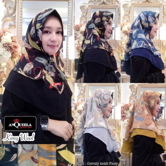 Kimi WOOL Ori Anqueela Hijab [] Khimar Mini Motif