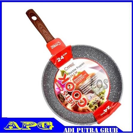 

Wajan Cypruz Frypan Marble Anti Lengket 24Cm Kl-0632 Free Spatula Boruanis