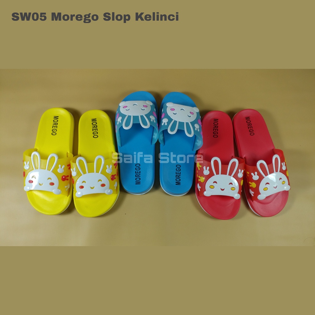 Sandal Slop Premium Morego MLD 005 Kelinci Original Sandal Wanita Kekinian Sandal Karet Wanita Nyaman dipakai dan Awet