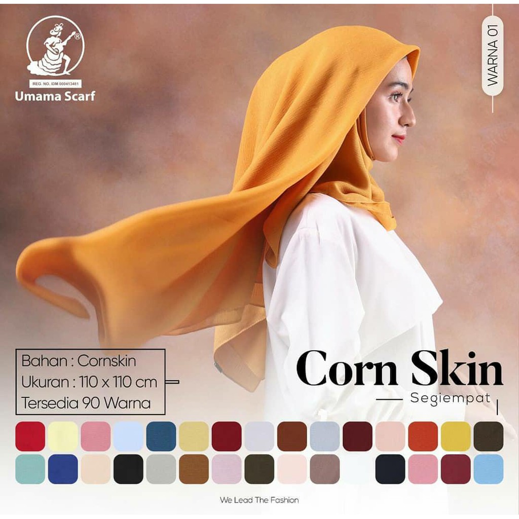 Hijab Segi Empat Corn Skin Plain By Umama Scraf