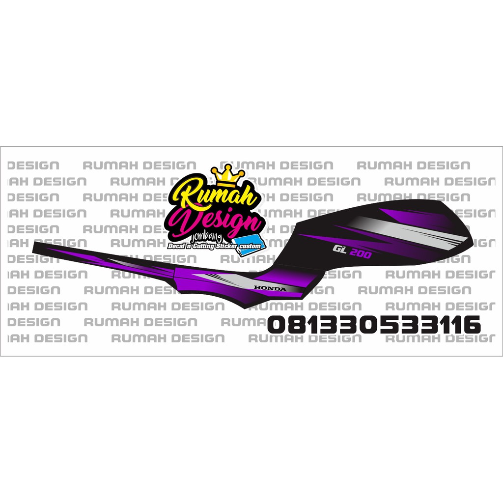 DECAL STRIPING CUSTOM HONDA GL 7