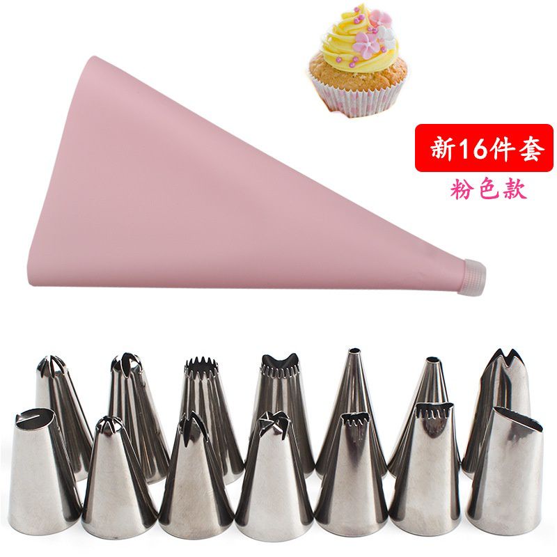 Spuit Icing Piping Bag Silicon Set Cake Decoration Cookie Spuit 16in1 Spuit Cake SPUIT