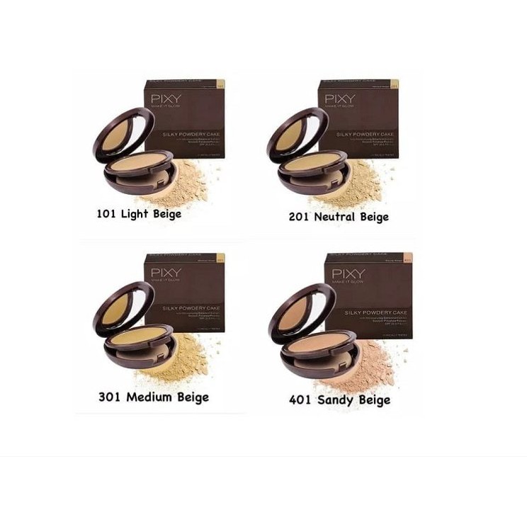 PIXY MAKE IT GLOW SILKY POWDER CAKE - BEDAK PADAT