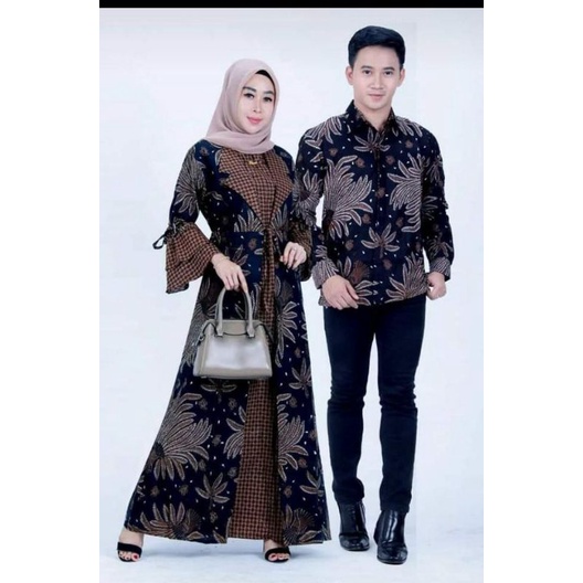 Batik Couple _ Maura Sania Ruffle Batik couple ORI ndoro jowi DNT GARANSI TERMURAH Al size L XL XXL