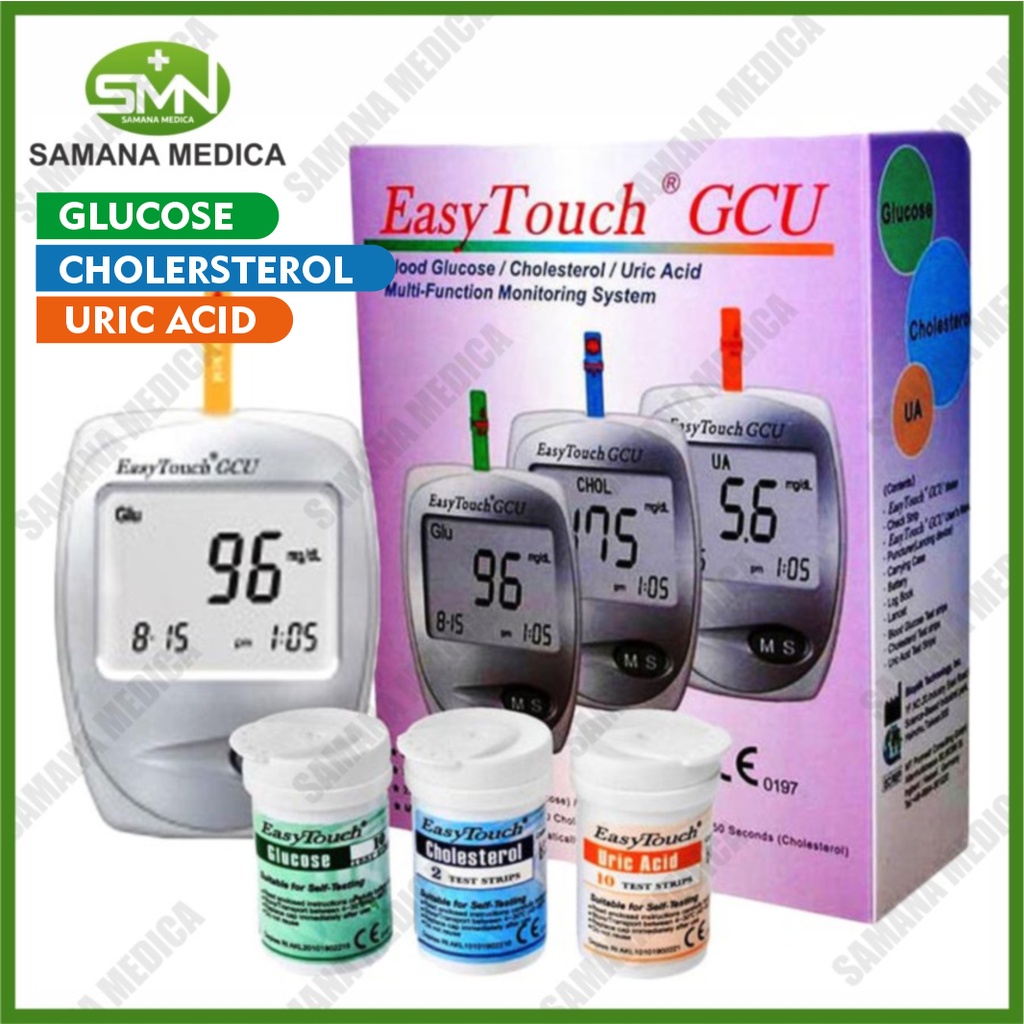 ALAT TES EASYTOUCH GCU Darah Gula Darah, Kolesterol, Asam Urat EASYTOUCH GCU