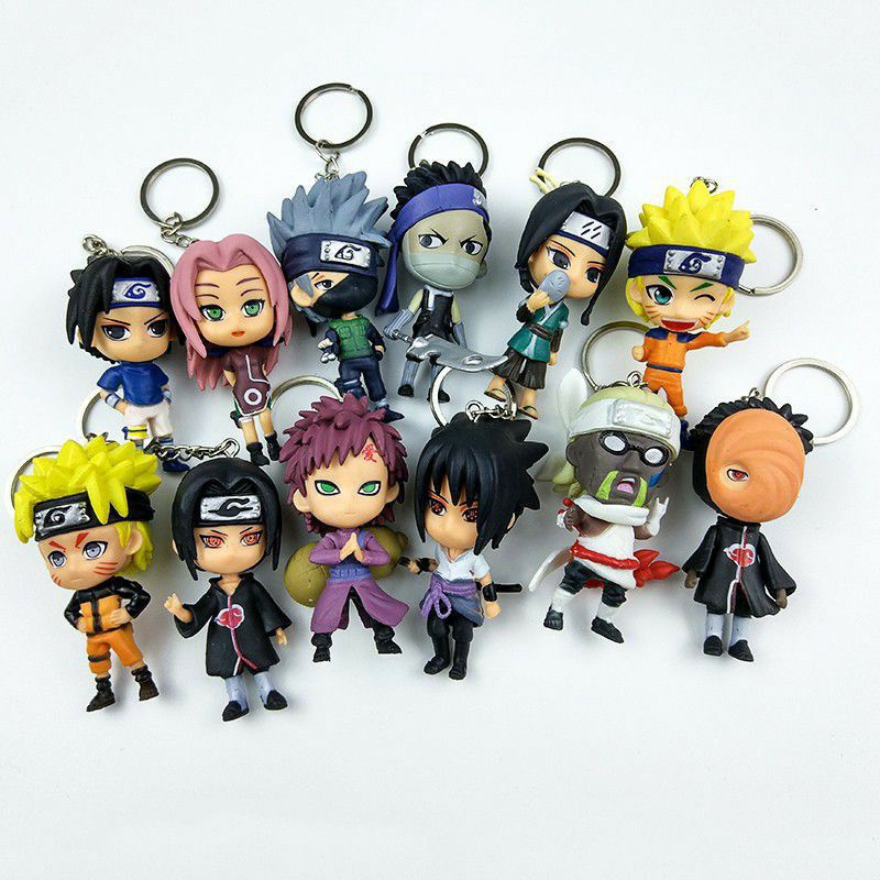 Action Mini Figur Keychain Gantungan Kunci Anime Naruto Figure