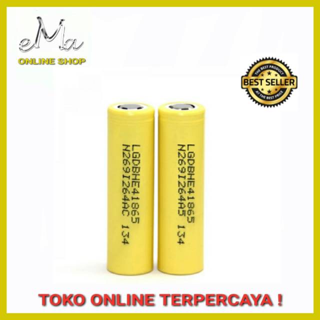 Terlaris LG HE4 18650 Li-ion Battery 2500mAh 3.6V with Flat Top