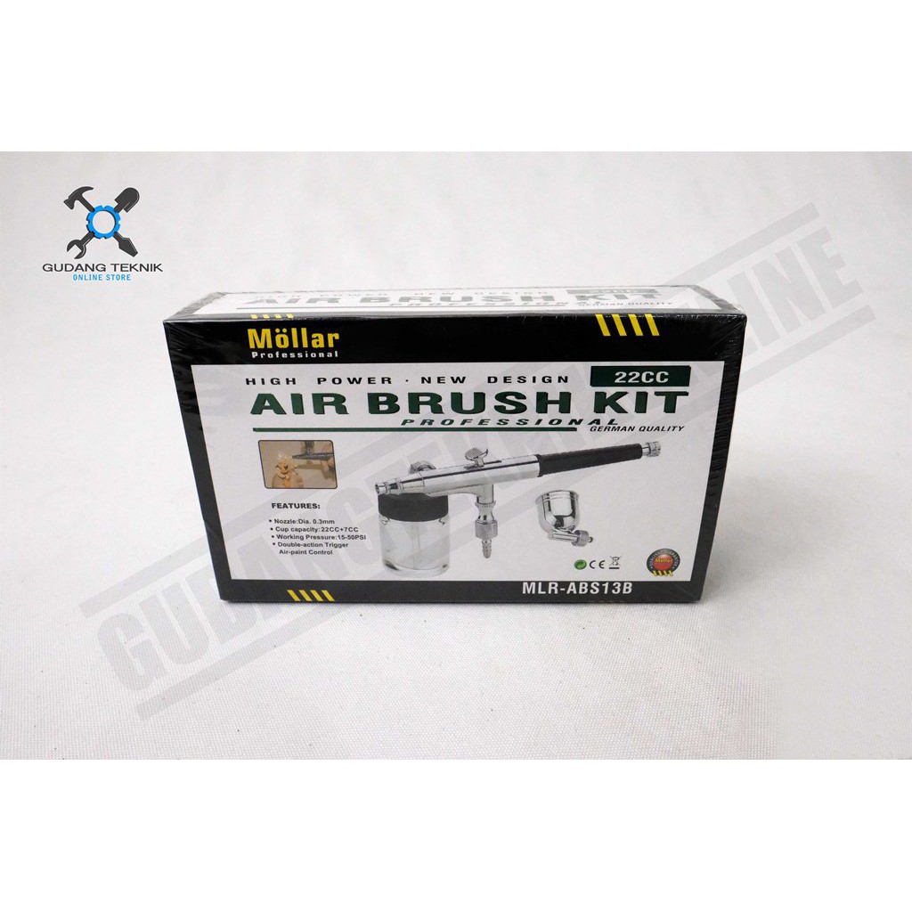 AIR BRUSH MOLLAR ABS13B 2 TABUNG / MOLLAR ABS 13 B PEN BRUSH LUKIS