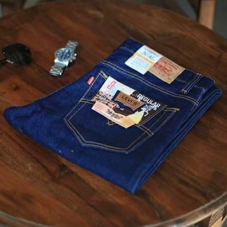 Celana Jeans Levi Regular Fit Big Size Jumbo pria 33 Sampai 38