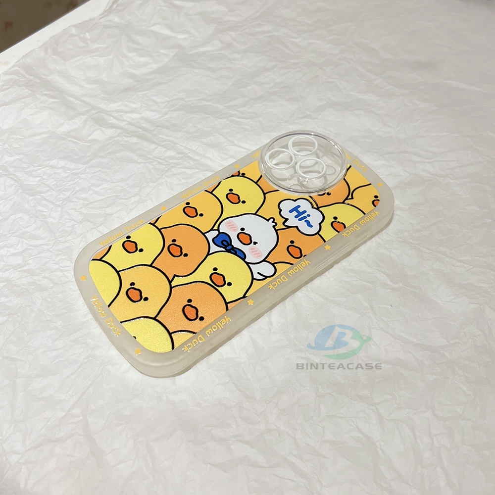 Case TPU Motif Kartun Bebek Kuning Putih Untuk Samsung A13 A02S A03S A20S A23 A32 A11 A12 A51 A30 A50 A52 A10 A10S A72 M11 M12 J4 Plus J7 Prime