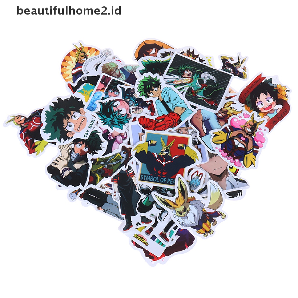 (Beautifulhome2) Buku Literatur Klasik Bahasa MandarinId 50pcs Stiker Anime My Boku No Hero Academia Untuk Laptop / Koper