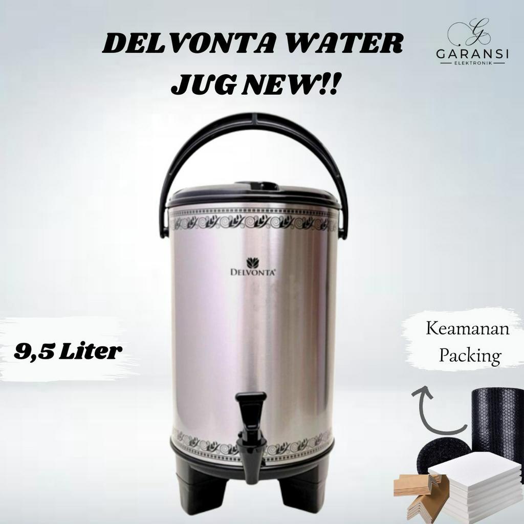 DELVONTA WATER JUG DISPENSER SILVER NEW PRODUK!!!