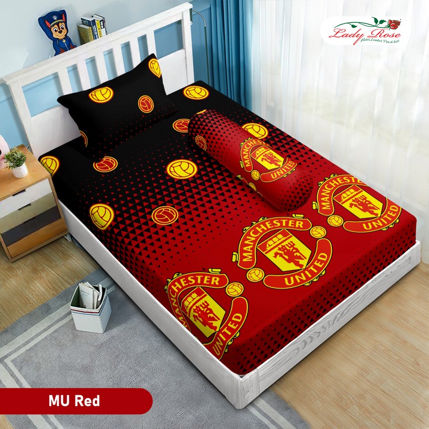 lady rose sprei single (120x200) - MU RED