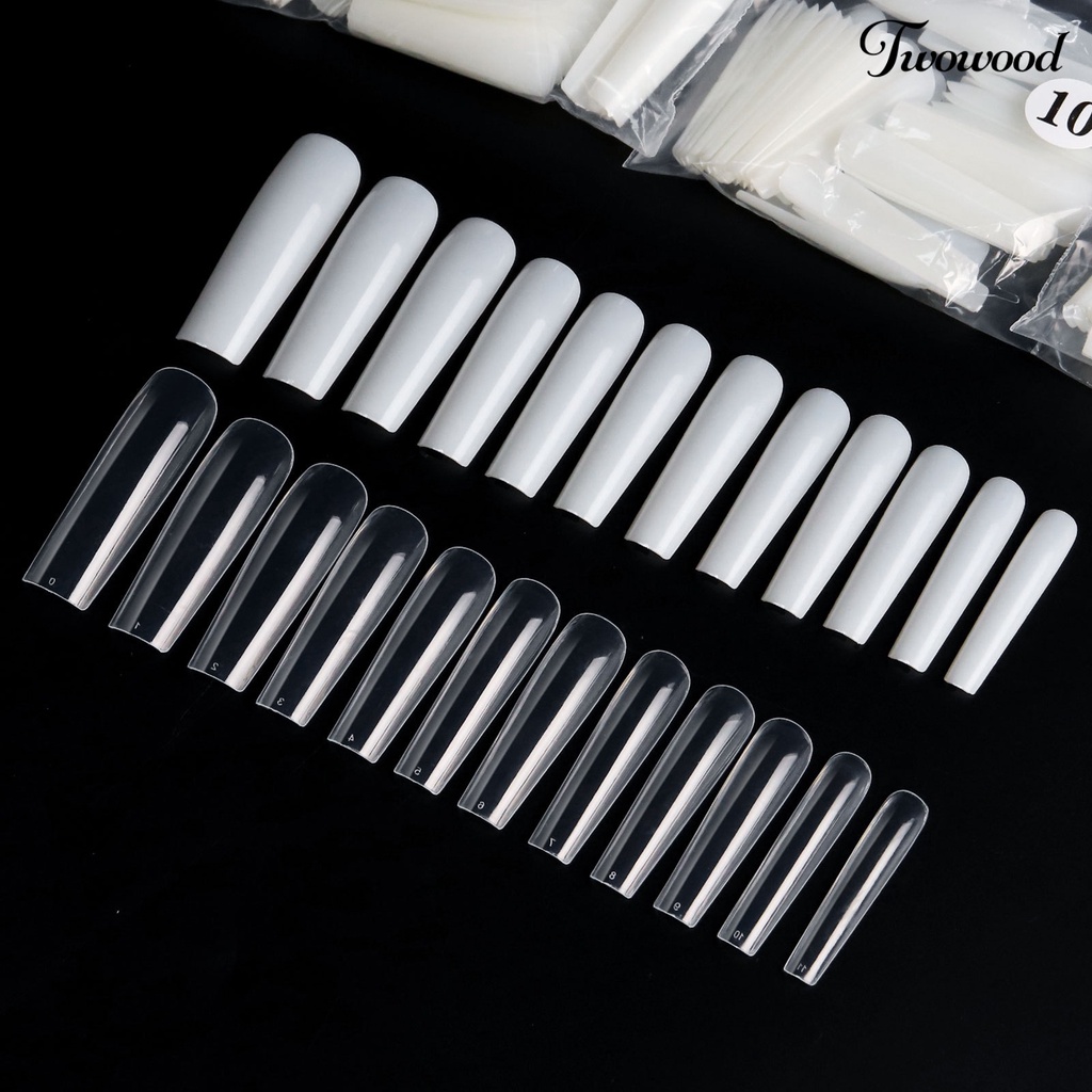 500 Pcs Extension Kuku Bentuk Persegi Panjang Untuk Makeup Manicure